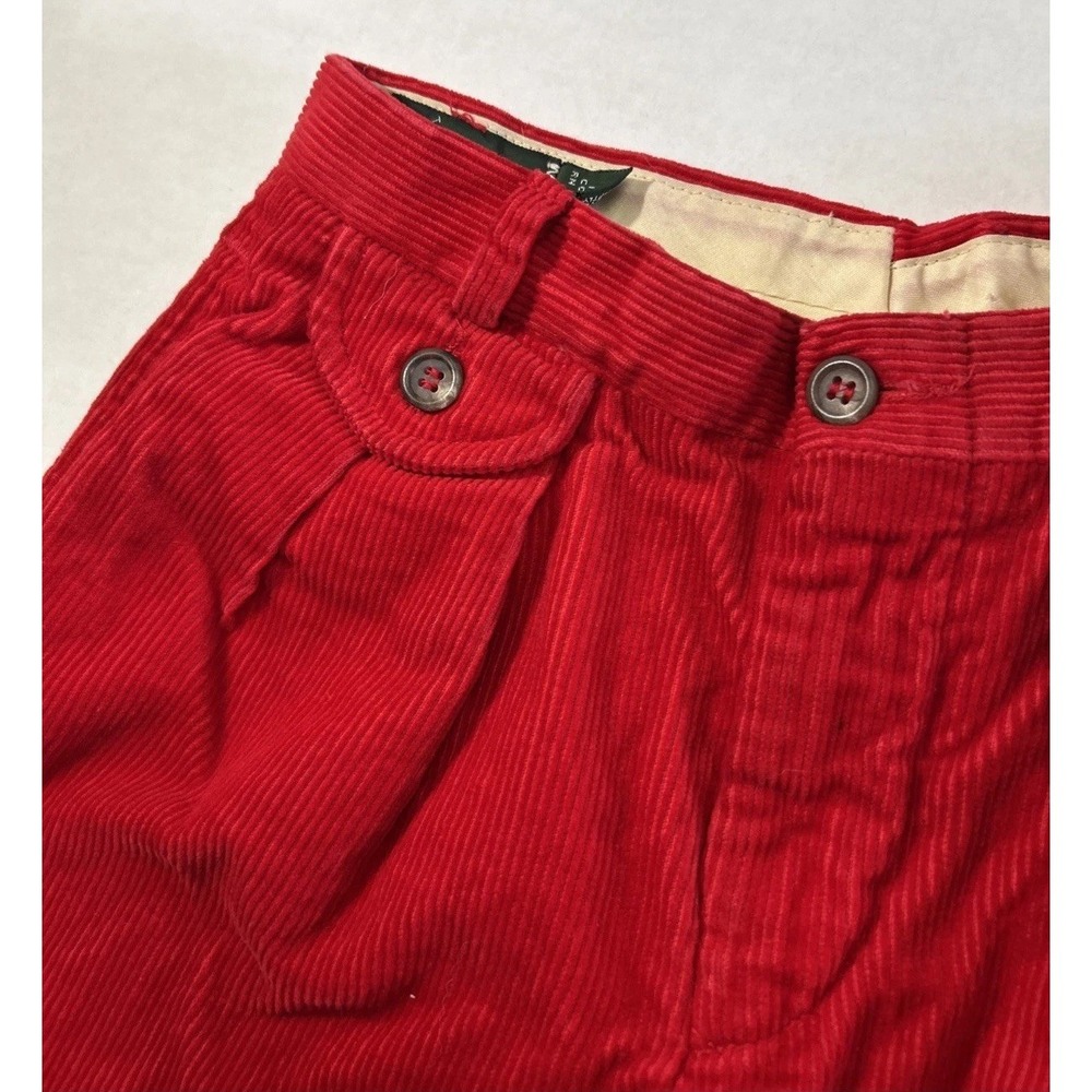 Boys RALPH LAUREN Vintage RED CORDUROY Shorts‎ Sz 7 Clean Old School